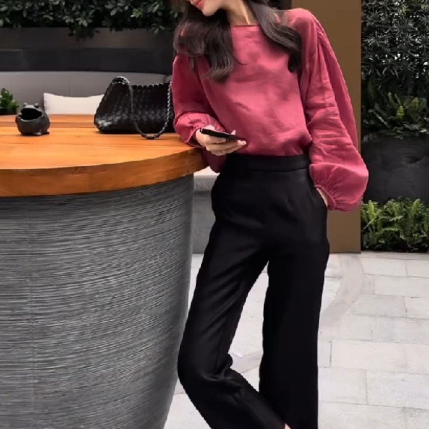 2025春季新款时尚显瘦气质女士网红洋气长袖两件套百搭款D6111