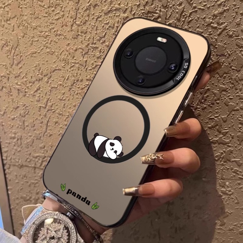 趴趴熊猫适用华为mate80pro手机壳mate70air卡通可爱mate70小清新