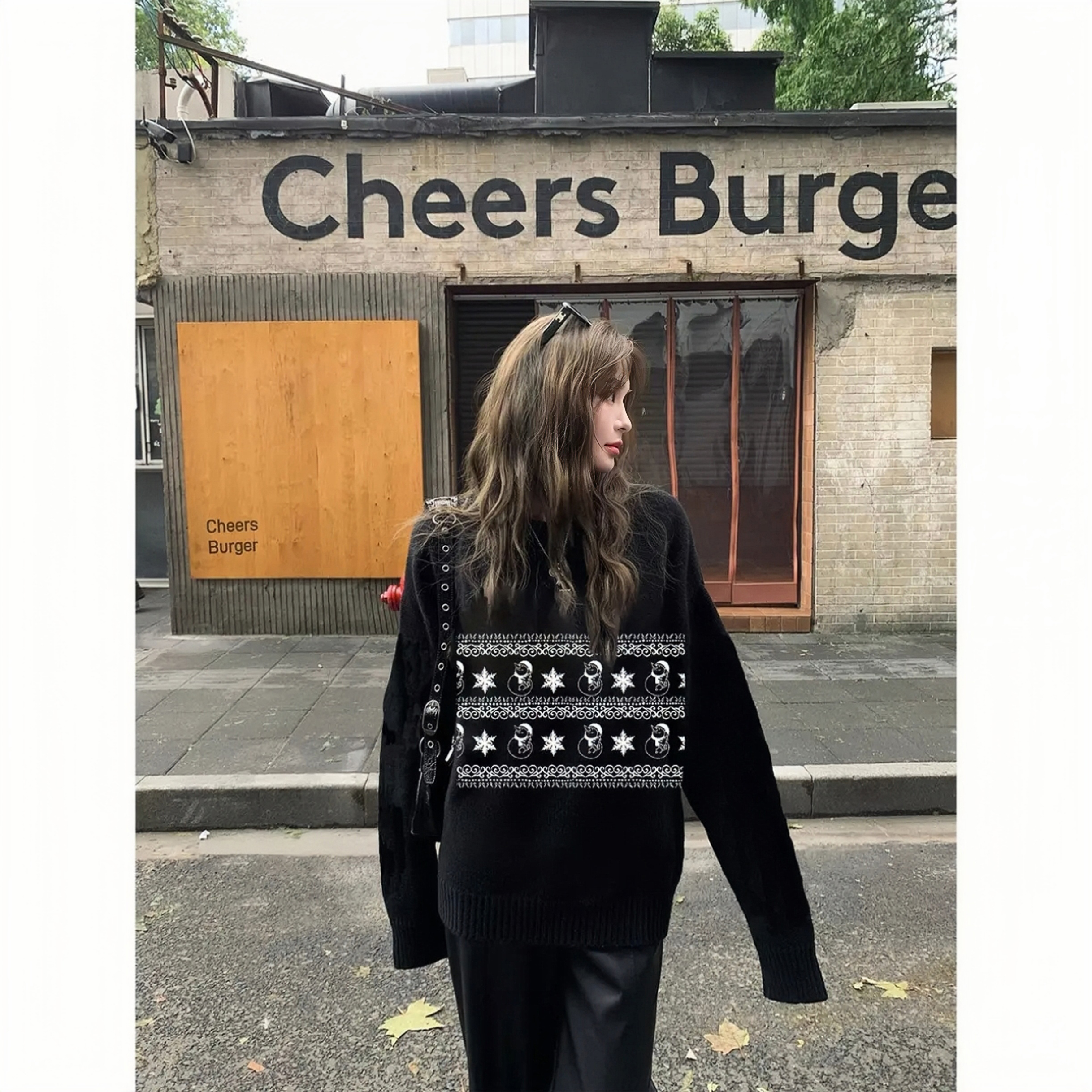 YWBY秋冬新款爆款简约保暖毛衣美式休闲风宽松百搭毛针织女装上衣