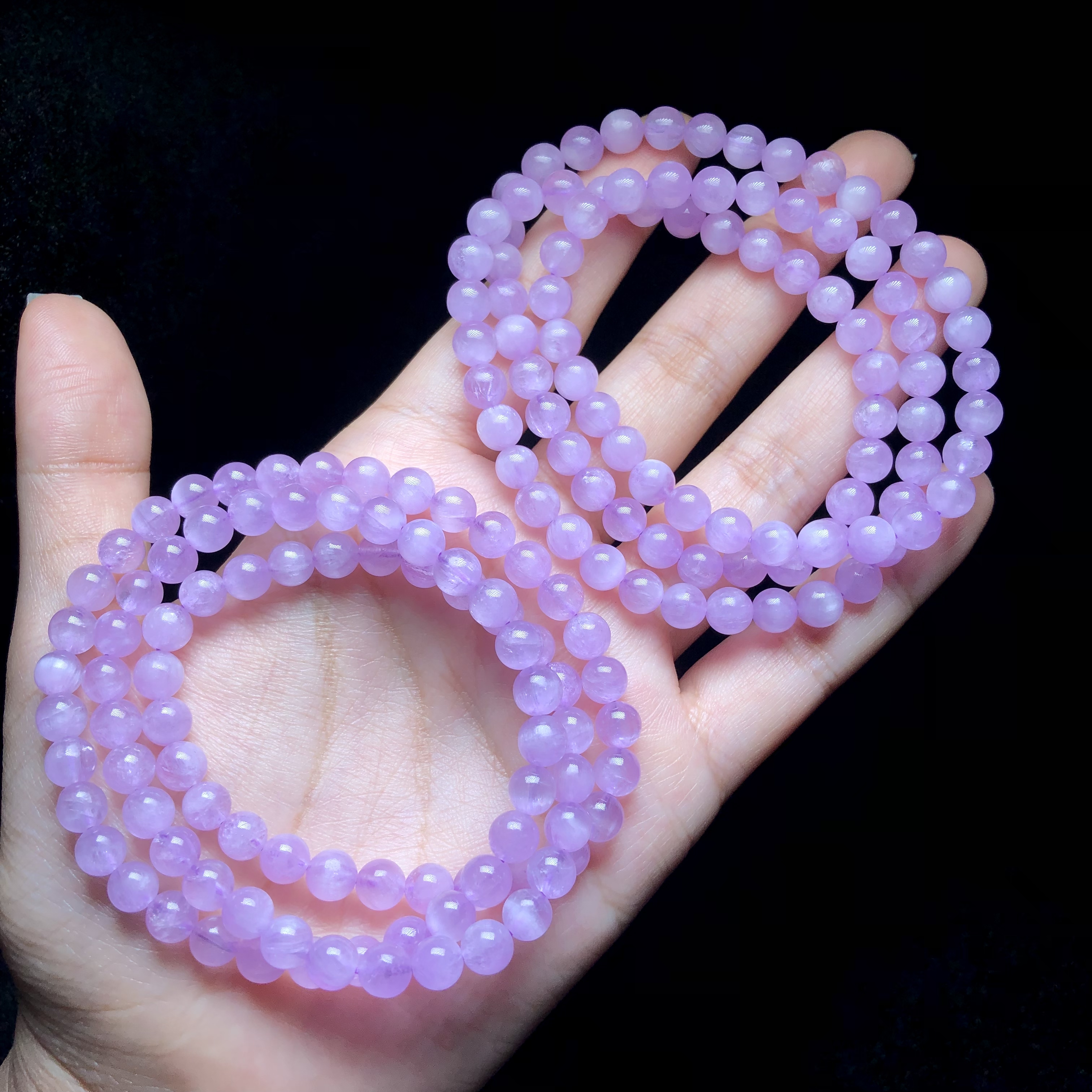 【云上叙】紫锂辉多圈手串-多样性发其一-约5mm-V56954-K（商城）