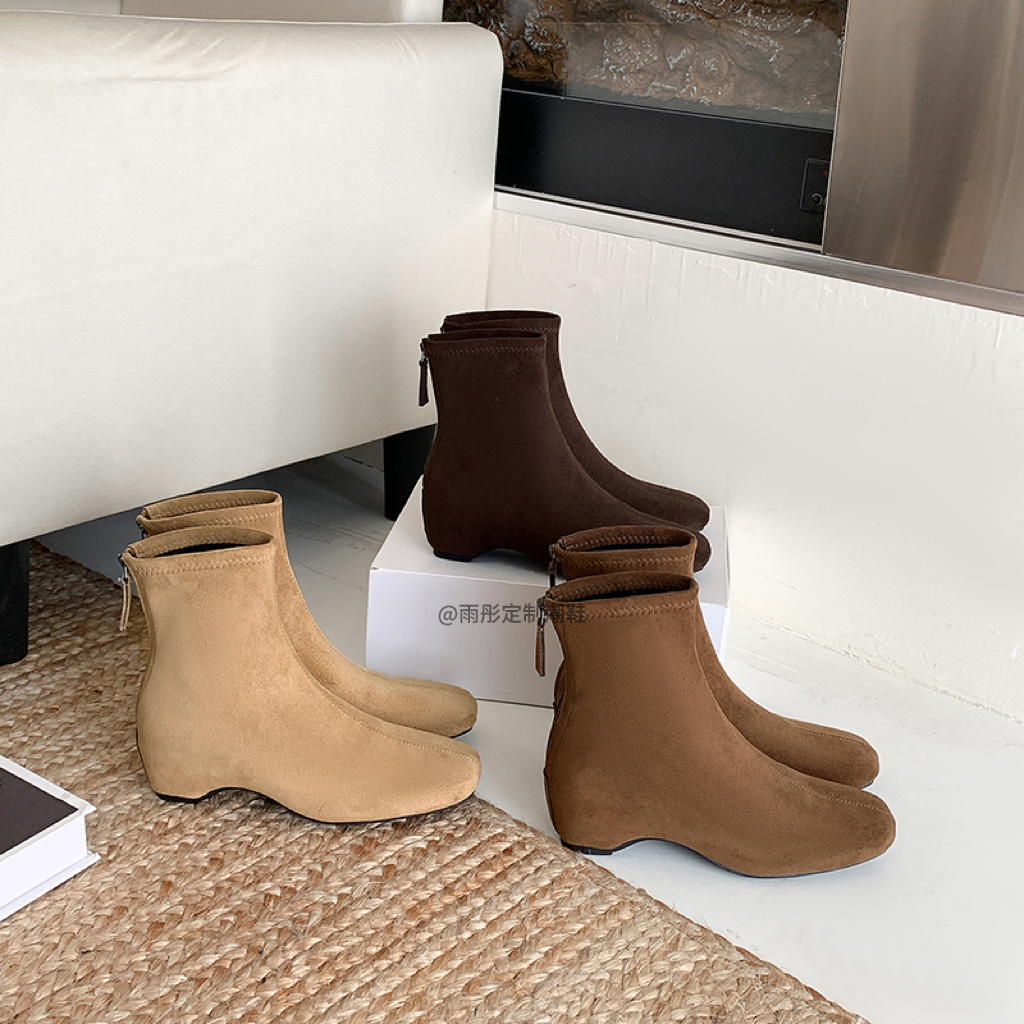 【雨彤】新款法式复古百搭瘦瘦靴猫跟极简精致气质韩系女靴5CM秋冬