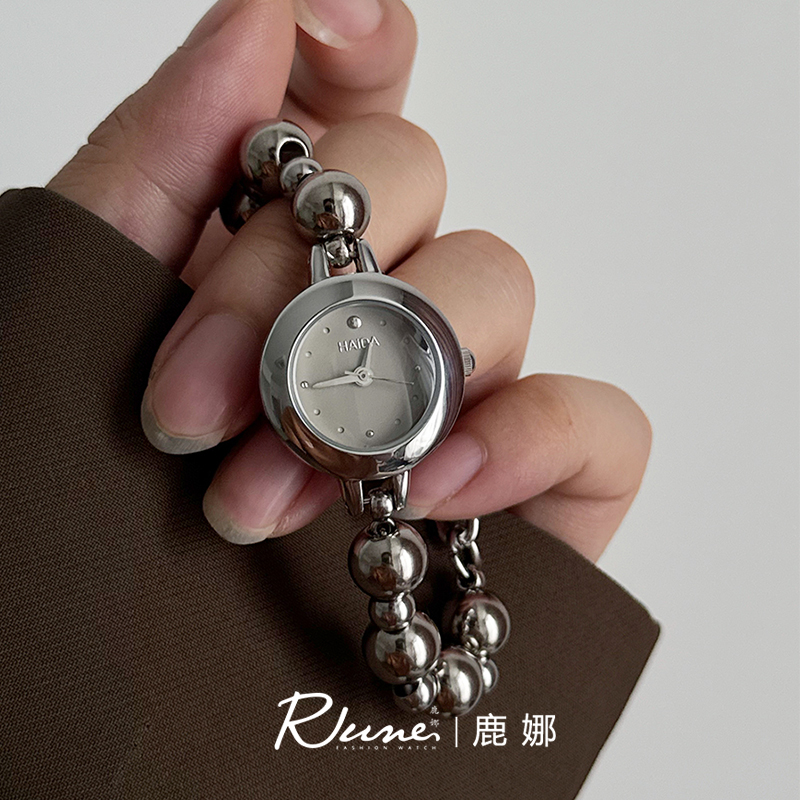 Rune鹿娜《幸》时尚小众高级感手链款ins百搭女士防水石英表