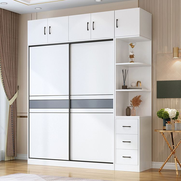 2025新款全实木衣柜家用卧室推拉门简易收纳落地式储物柜子大衣橱
