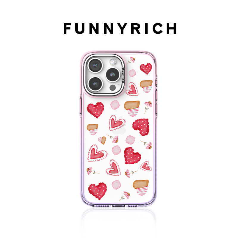 FUNNYRICH爱心饼干适用iPhone17ProMax手机壳苹果16磁吸透明14/15