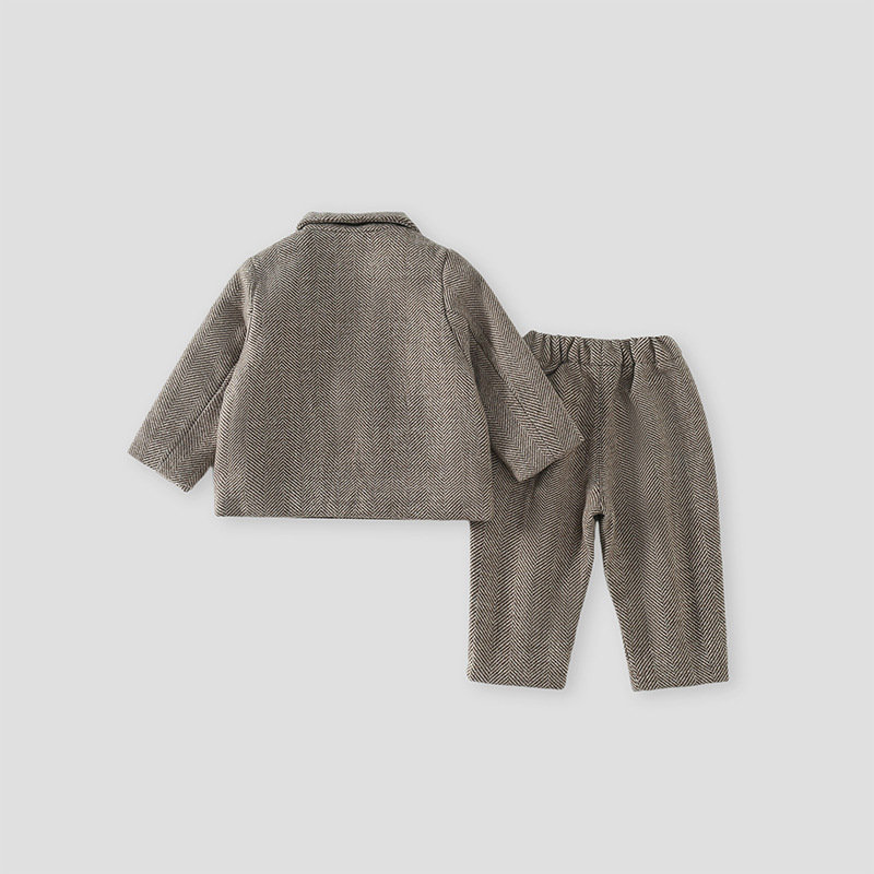 男童套装2025秋季新款儿童洋气西装外套三件套宝宝小童装礼服帅气