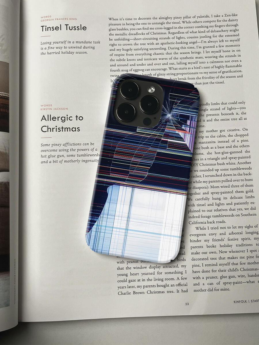 电视碎屏手机壳适用于苹果16promax小众个性简约ins艺术轻薄15/14