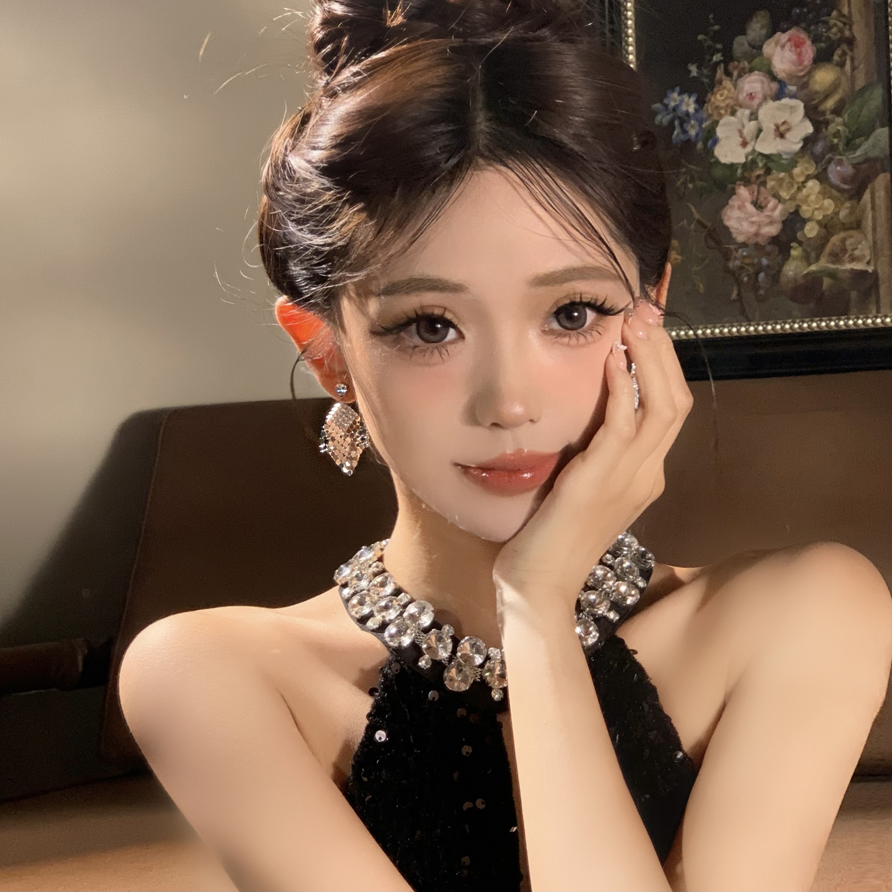 FULL GIRLISH耳环00012轻奢几何气质耳钉耳饰