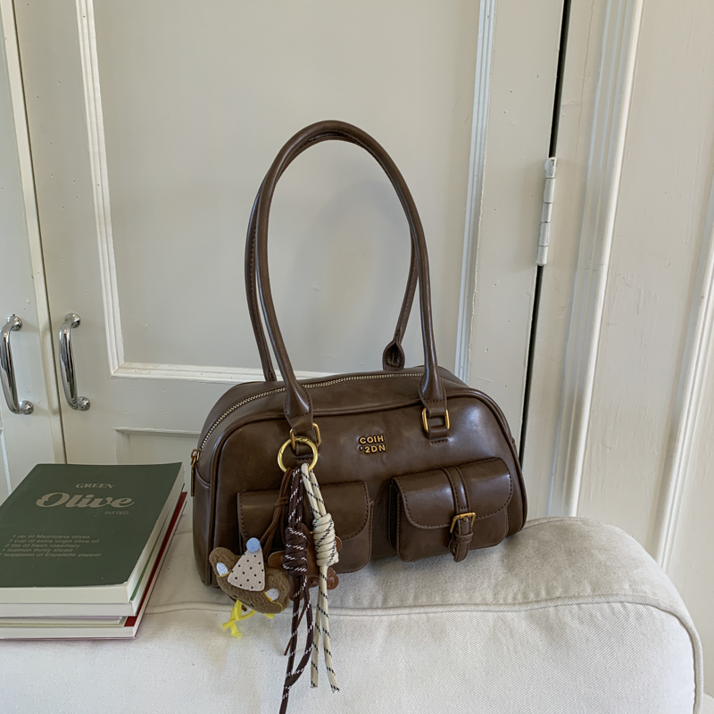 【匠心】复古小众腋下包包女秋冬2025新款高级感手提大容量保龄球包