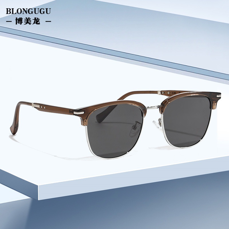 新款欧美个性复古偏光太阳镜男士开车户外墨镜男跨境