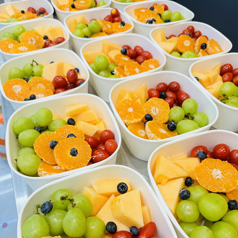 【好甜果品专属】白色一次性切加厚水果包装盒水果打包盒一次性餐碗