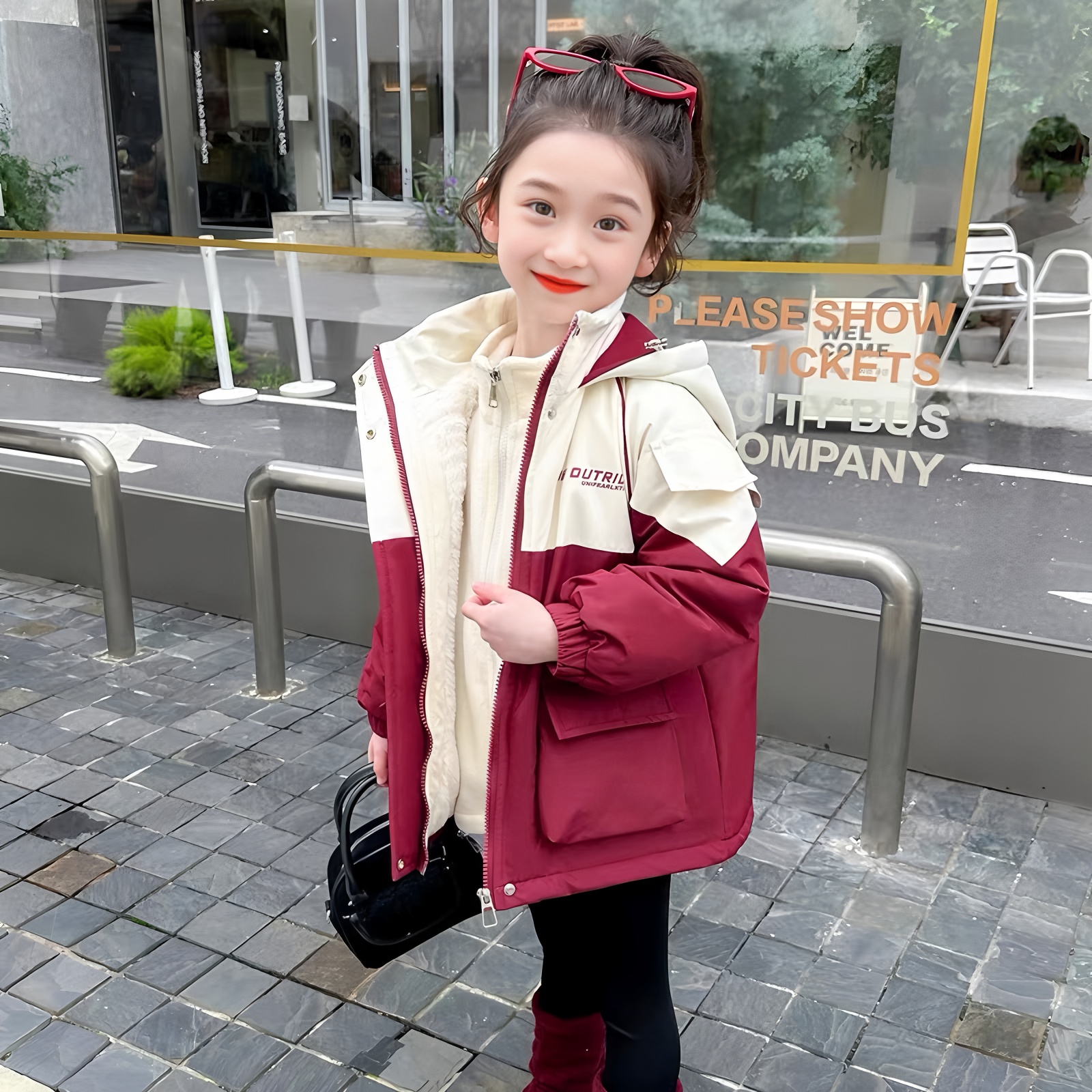 女童冬季加绒加棉棉服外套2025新款儿童洋气棉衣中大童女孩上衣