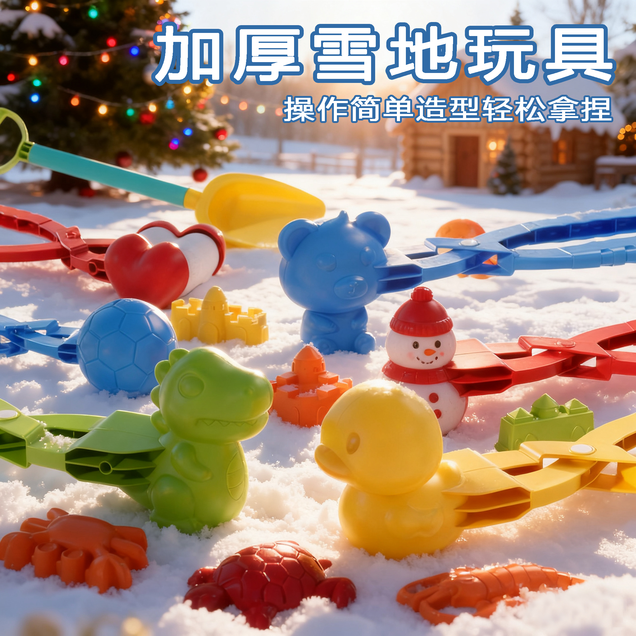 新款加厚雪球夹子玩具儿童雪夹子小鸭子夹雪球神器冬天玩雪工具