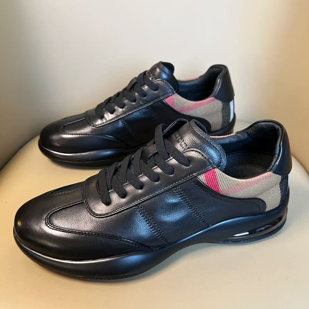 广州手工皮鞋春夏款气垫软底舒适百搭休闲男鞋388-1003