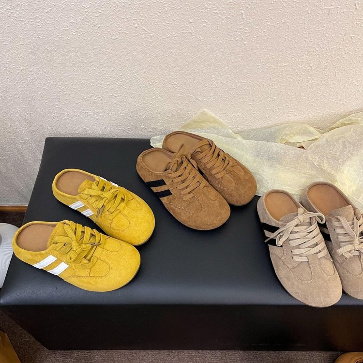 厚底增高软皮女鞋外穿春夏秋冬新款森系复古包头半拖鞋子舒适耐用