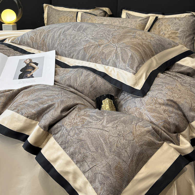 A类母婴级200支长绒棉四件套全棉床单纯棉印花被套轻奢风床上用品