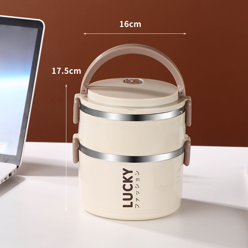 保温饭盒食品级不锈钢大容量多层饭盒带盖提手学生上班族密封饭盒