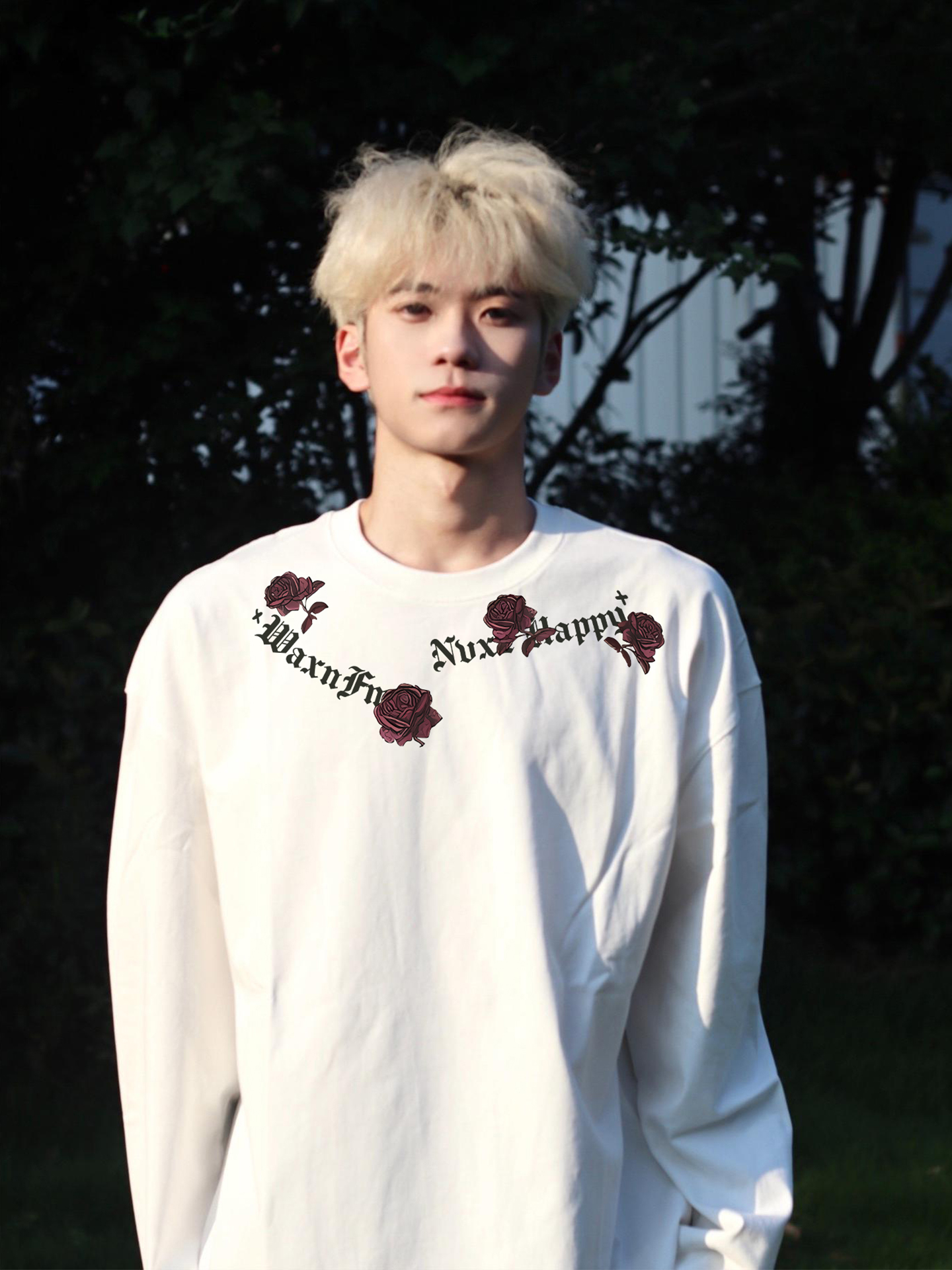 【重磅纯棉】春秋新款圆领宽松美式运动休闲户外复古国潮男长袖T恤