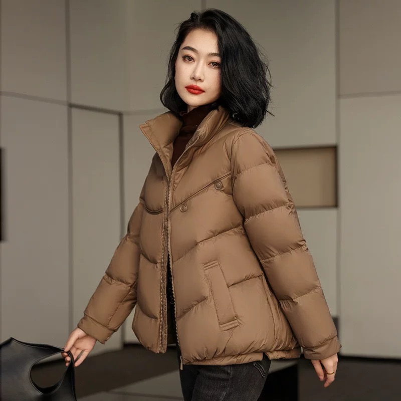 《克拉蟹专属》2025年新款白鸭绒羽绒服女款轻薄款