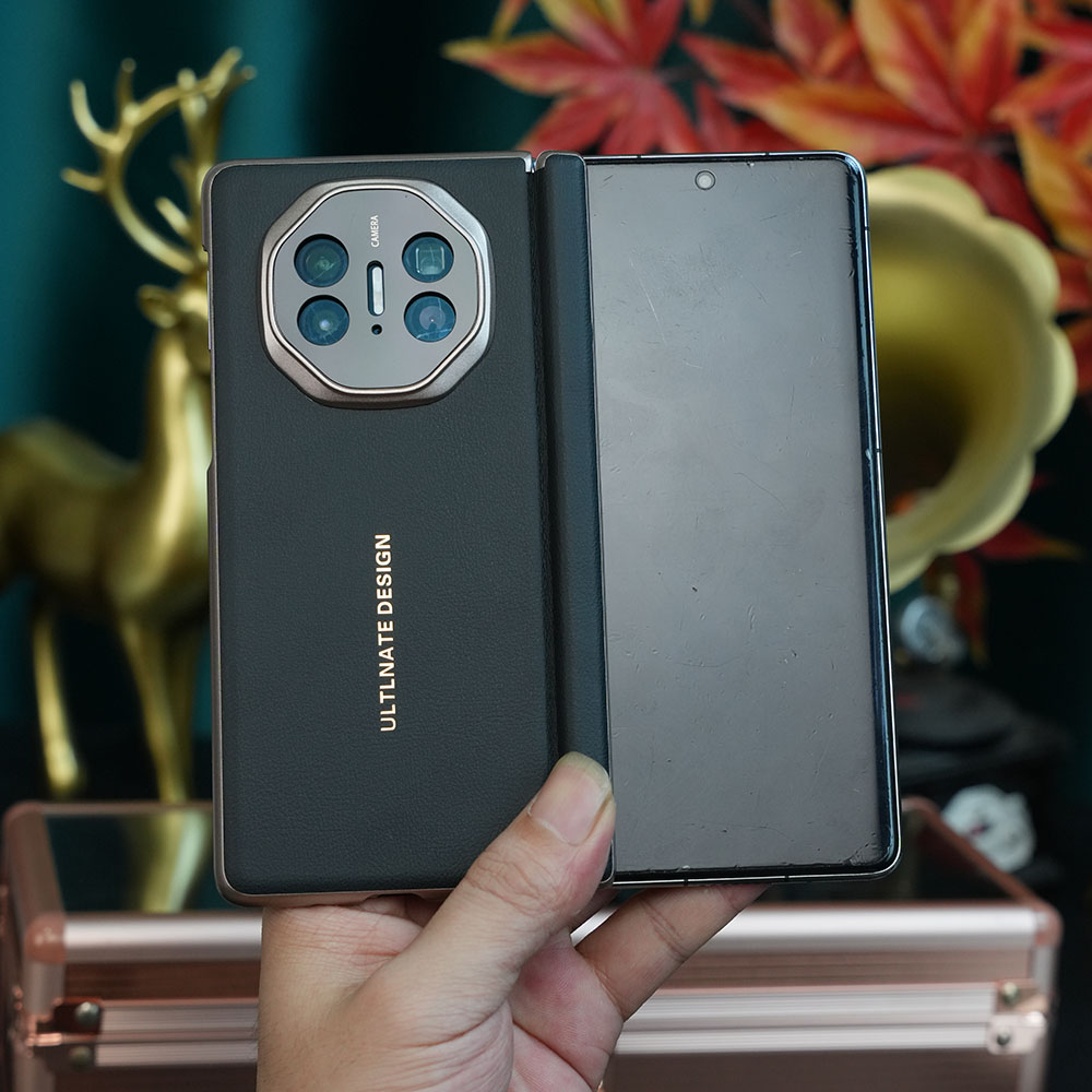 【新款双中轴保护】适用华为MateX5手机壳X6典藏版时尚商务素皮防摔