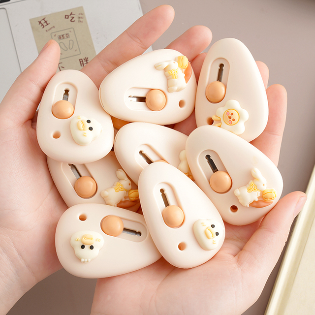 高颜值卡通高级三角小号美工刀快递拆包器拆信刀片办公文具裁纸刀