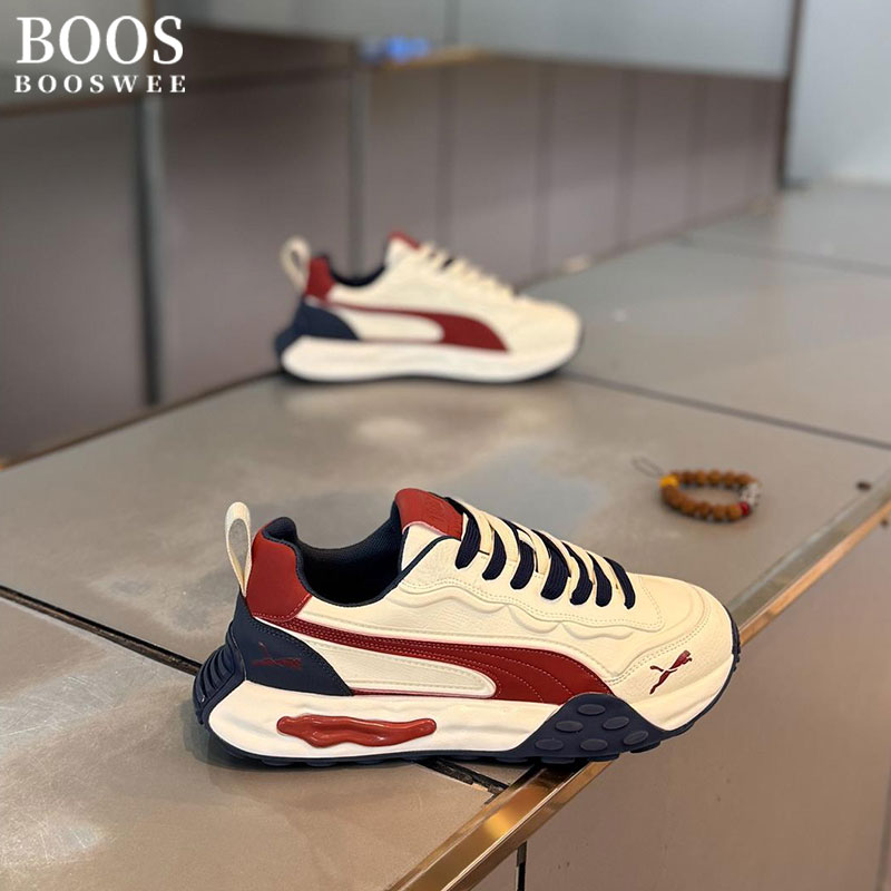 BOOS WEE男鞋2025秋季新款高级感休闲鞋男士百搭厚底增高阿甘潮鞋