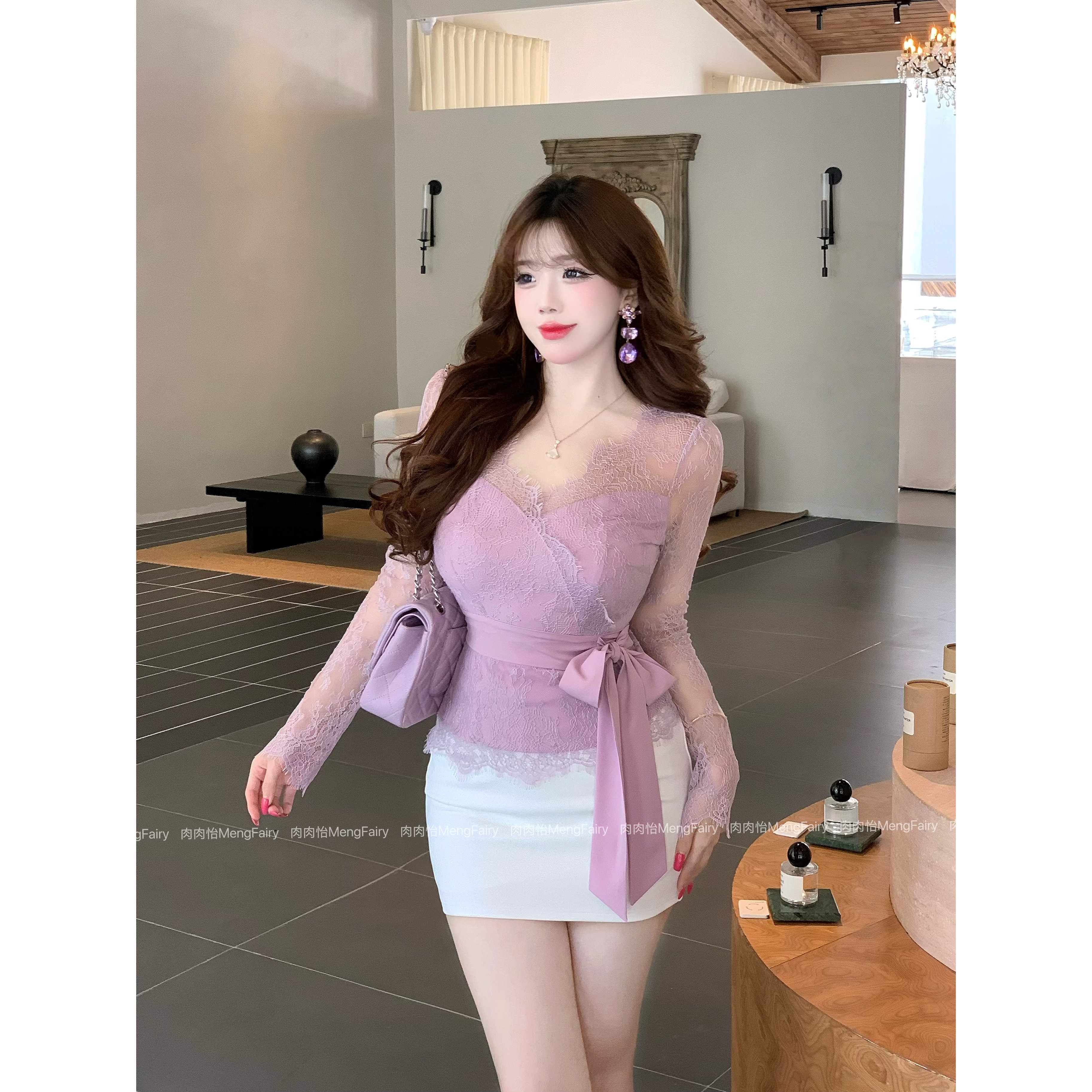 11.3清清萌面侠【乖乖千金】性感纯欲蕾丝上衣半裙辣妹5621 5468