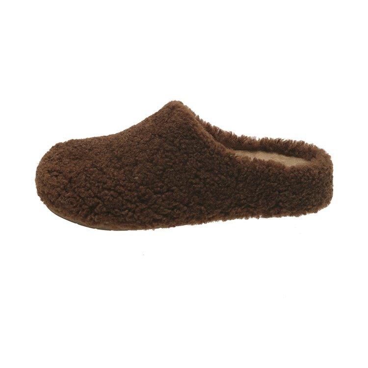 小众复古毛毛鞋拖鞋女鞋子外穿秋冬季加绒保暖棉鞋懒人包头半拖鞋