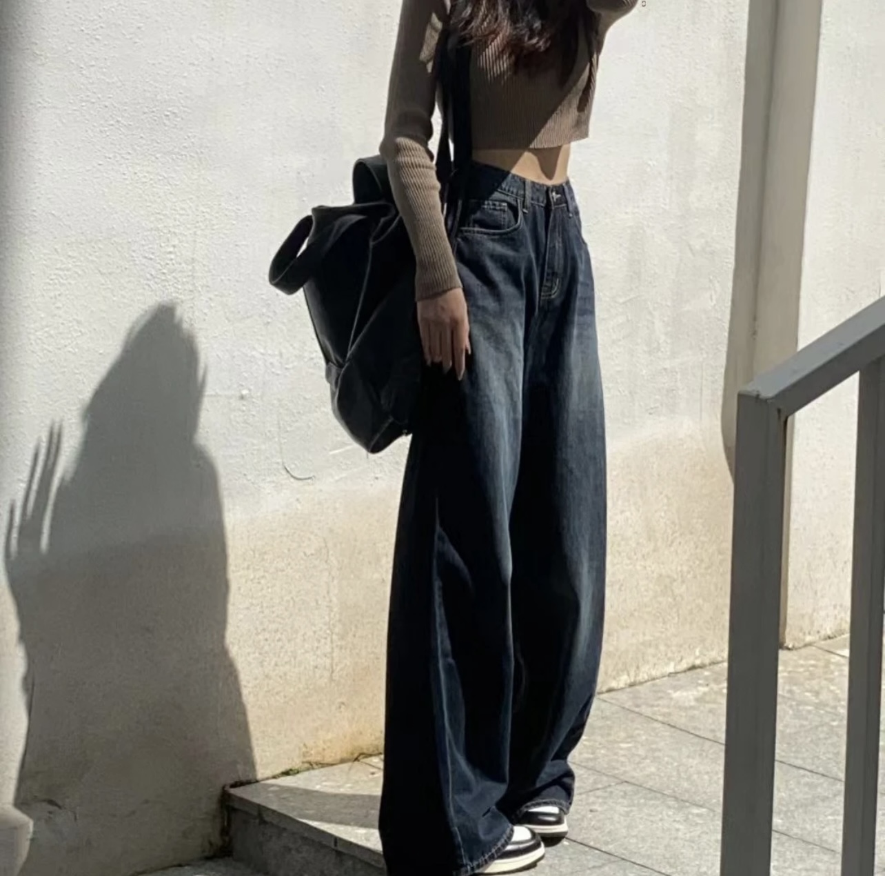 加绒牛仔裤女爆款2025新款加厚宽松阔腿直筒百搭显瘦拖地高腰裤子