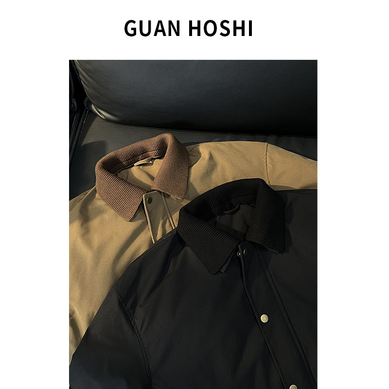 【冠什么希男装】秋冬 「颈上美学  」 廓形结构保暖羽绒服夹克外套