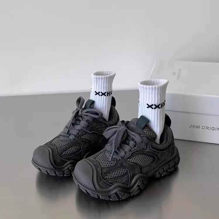 官网儿童老爹鞋子2025春秋新款男童复古运动鞋软底女童韩版休闲鞋