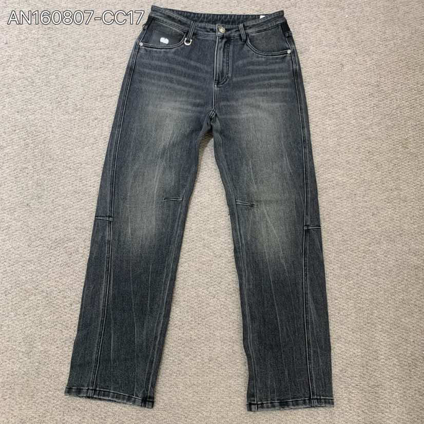 RHM男常规款无弹水洗做旧手工牛仔裤男士裤子高街牛仔裤