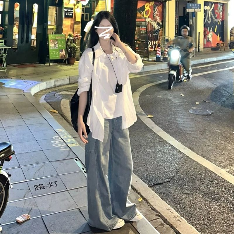 法式气质白色衬衫女2025春秋季新款高级感防晒衬衣慵懒风长袖上衣
