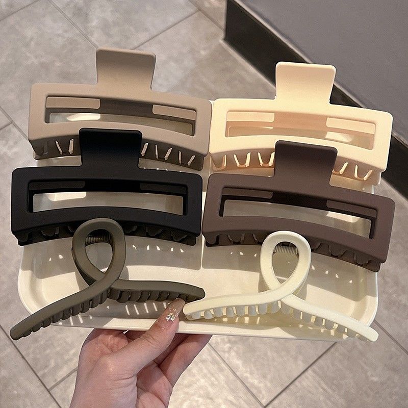 男女通用女抓夹日韩发夹硅胶发饰头饰夹子优雅哑光气质复古发卡