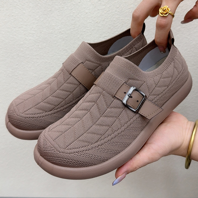 老北京布鞋女秋季新款平底透气勃肯鞋时尚单鞋软底防滑舒适妈妈鞋