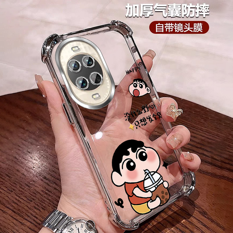 适用华为nova14活力版手机壳全包镜头膜硅胶ins卡通网红透明防摔