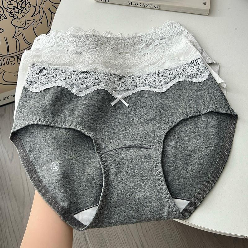 维多利亚内裤女生纯棉2025新款女士中腰蕾丝边全棉抗菌裆加长少女