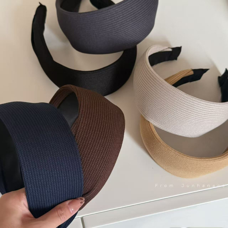 韩国针织布艺宽边发箍爆款女新款高颅顶头箍日常外戴洋气发卡发饰