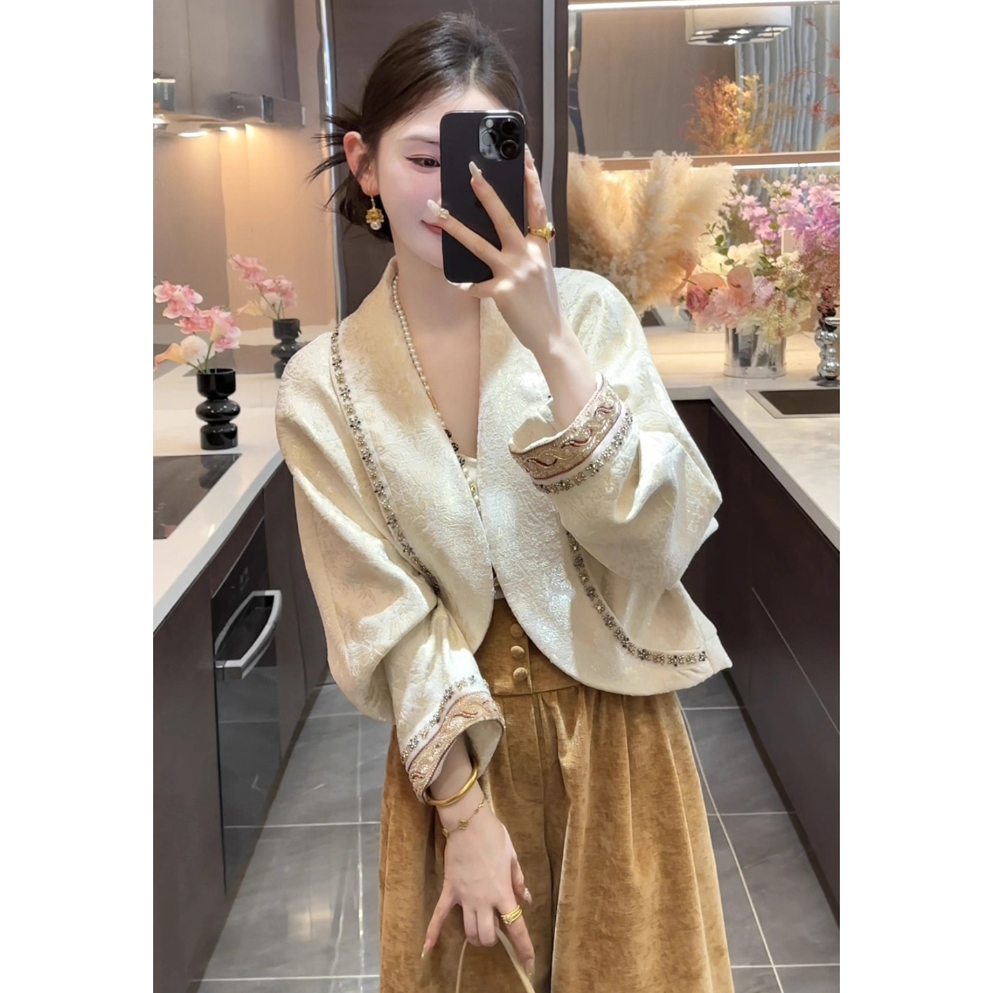 新中式国风女装知性风上衣裤子套装2025秋装新款高级感复古两件套