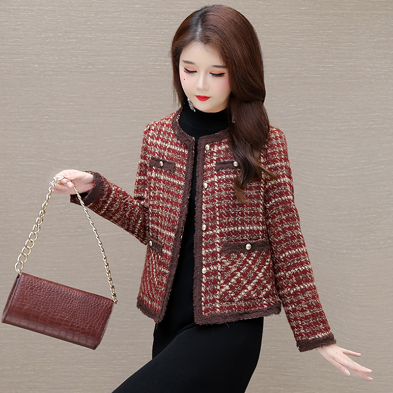 拉夏贝尔小香风外套女春秋款2025新款爆款气质高级感洋气妈妈上衣