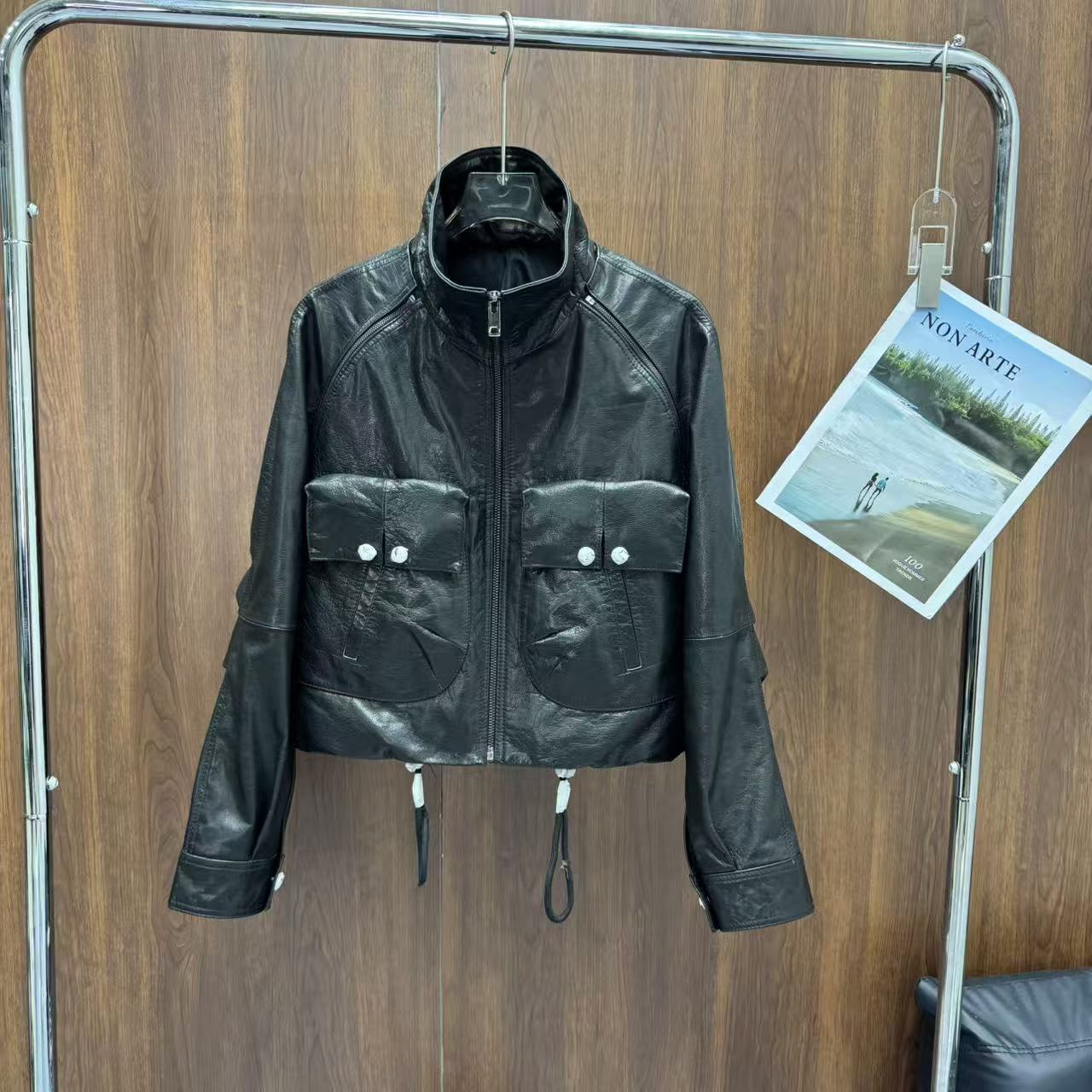 「Darley推荐」“两个心情”｜小牛皮｜真皮女士夹克两穿马夹百搭潮街头