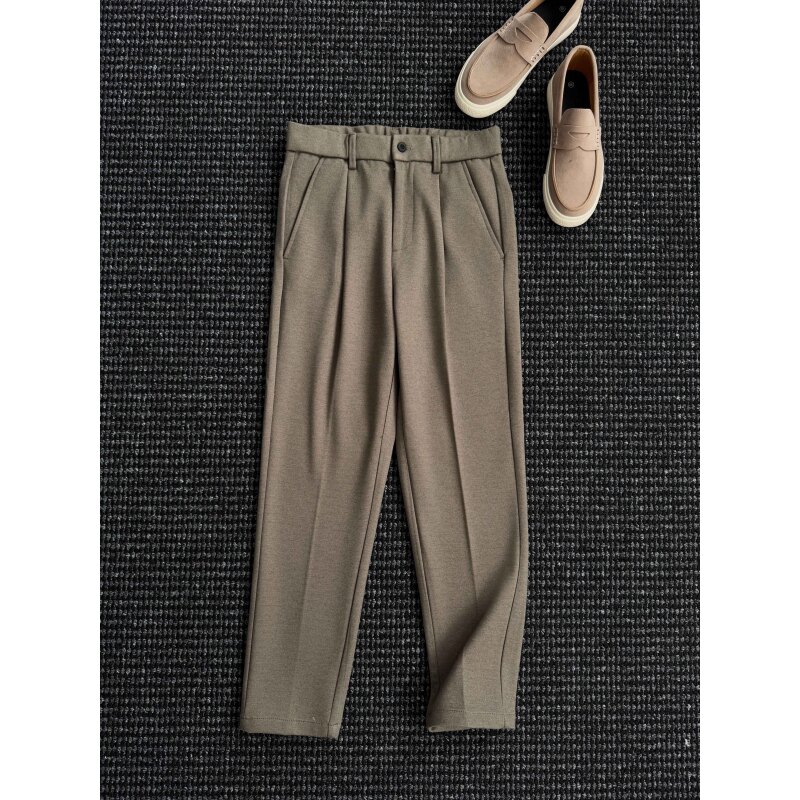 THON BERRY25秋冬男士新款九分裤轻奢毛呢休闲裤西裤长裤潮XK011