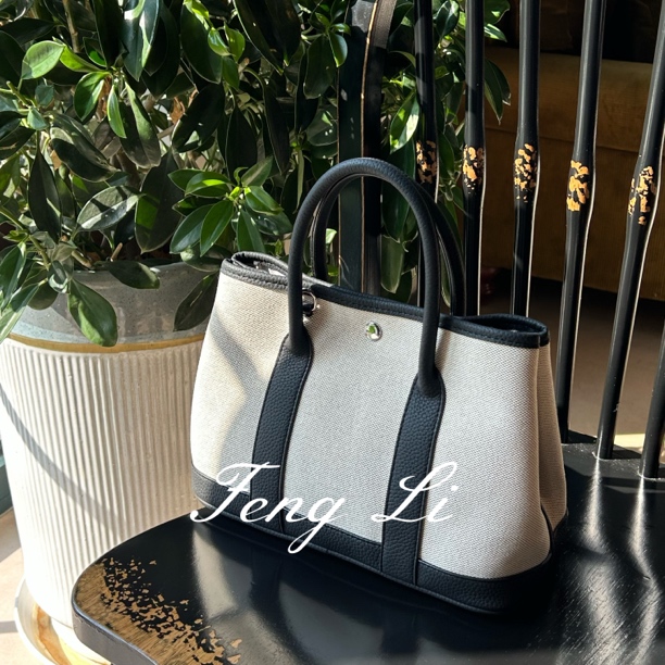 【凤梨高定-法式花园包托特】（许妍同款）荔枝纹软皮大容量花园包