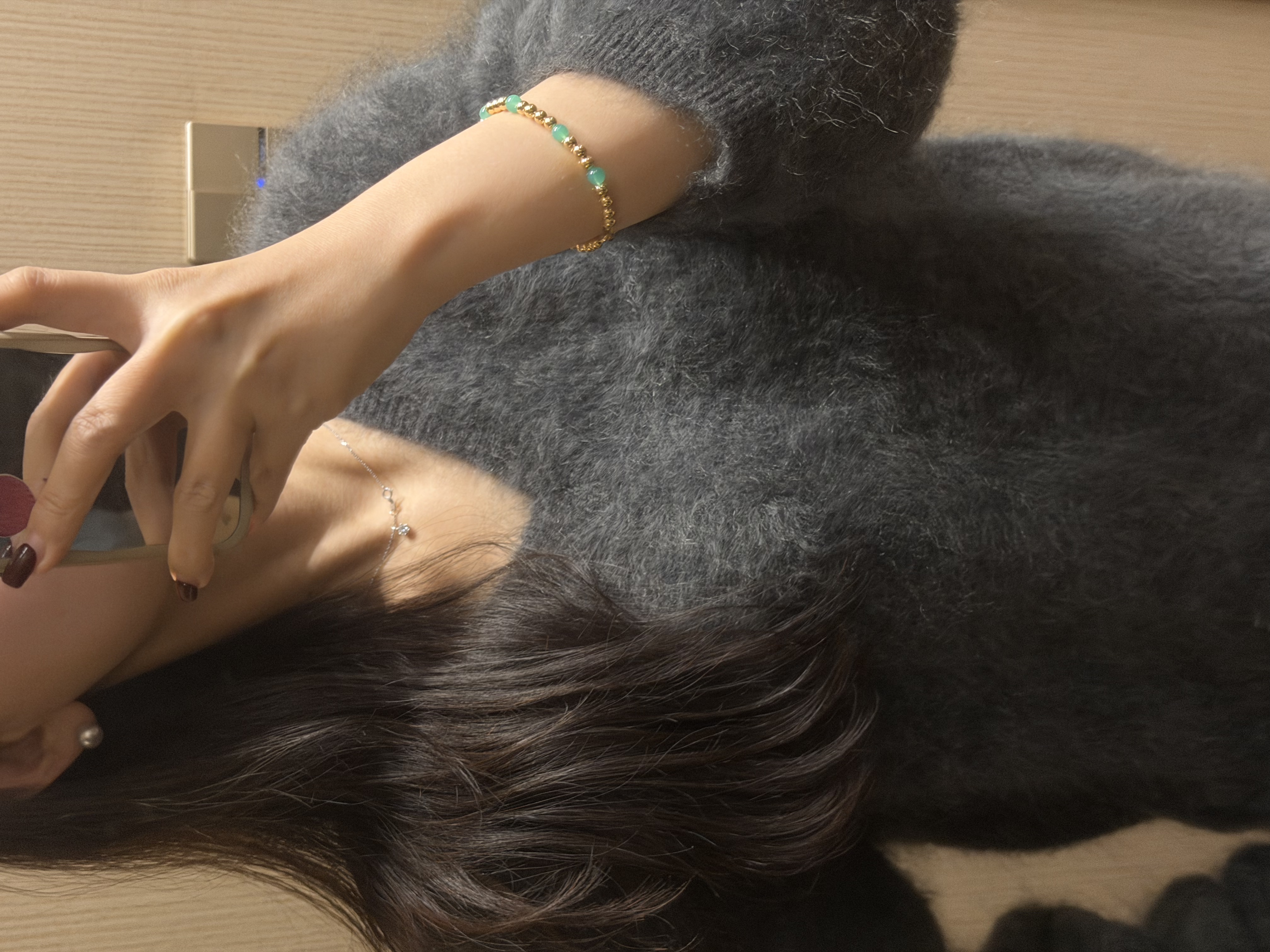 极简轻奢羊绒拉绒拉毛打底衫毛衣