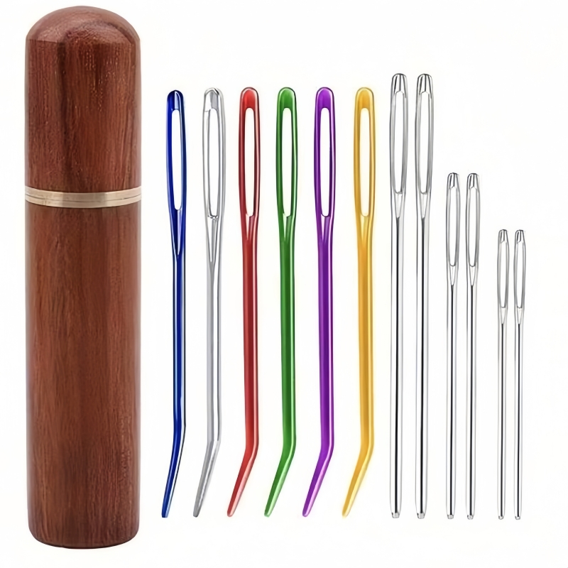 铝合金大眼针弯头针手工缝合毛衣针粗针编织工具配件手工缝纫工具