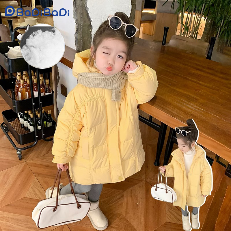 冬季女童棉服2025新款洋气中长款儿童棉衣加厚冬装外套宝宝中小童