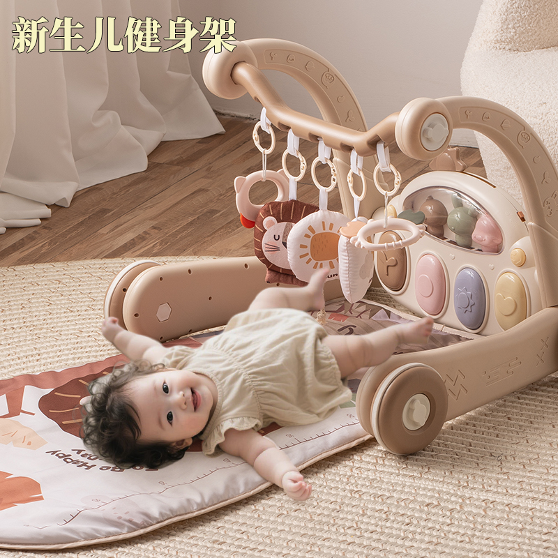 婴儿玩具0-6个月新生儿礼盒摇铃脚踏钢琴健身架早教宝宝0-1岁礼物