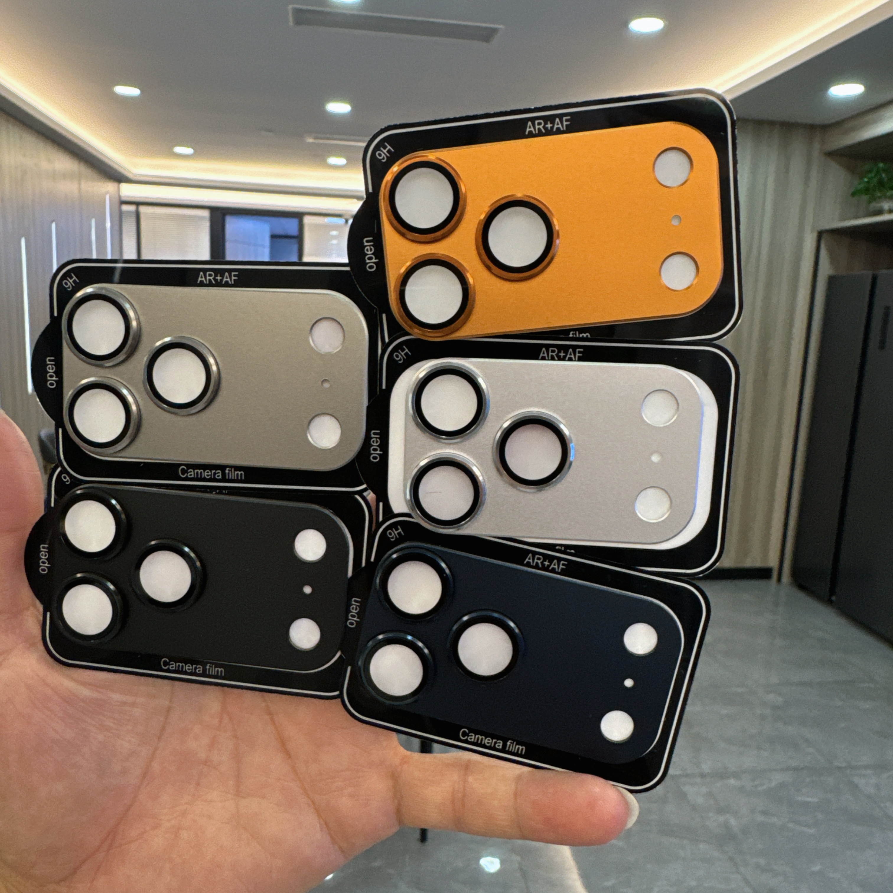 适用iPhone17promax磨砂镜头膜AR金属苹果17pro防摔钢化保护盖贴