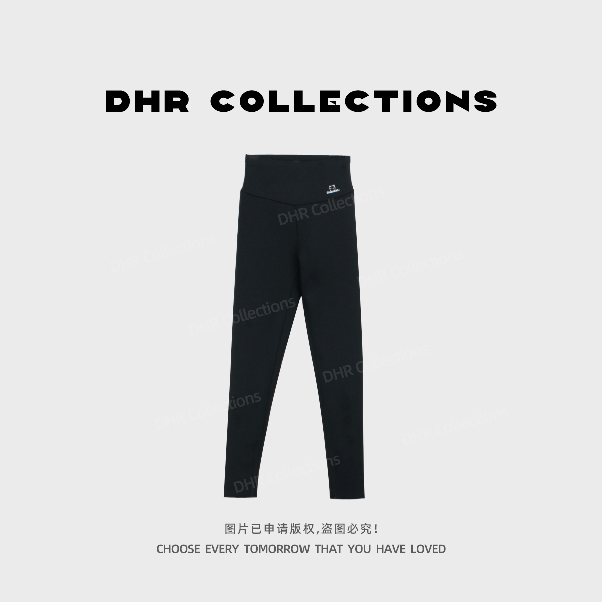 豆豆9【鲨鱼裤】加绒加厚保暖中腰不卷边纯色打底裤提臀显瘦-DK1029