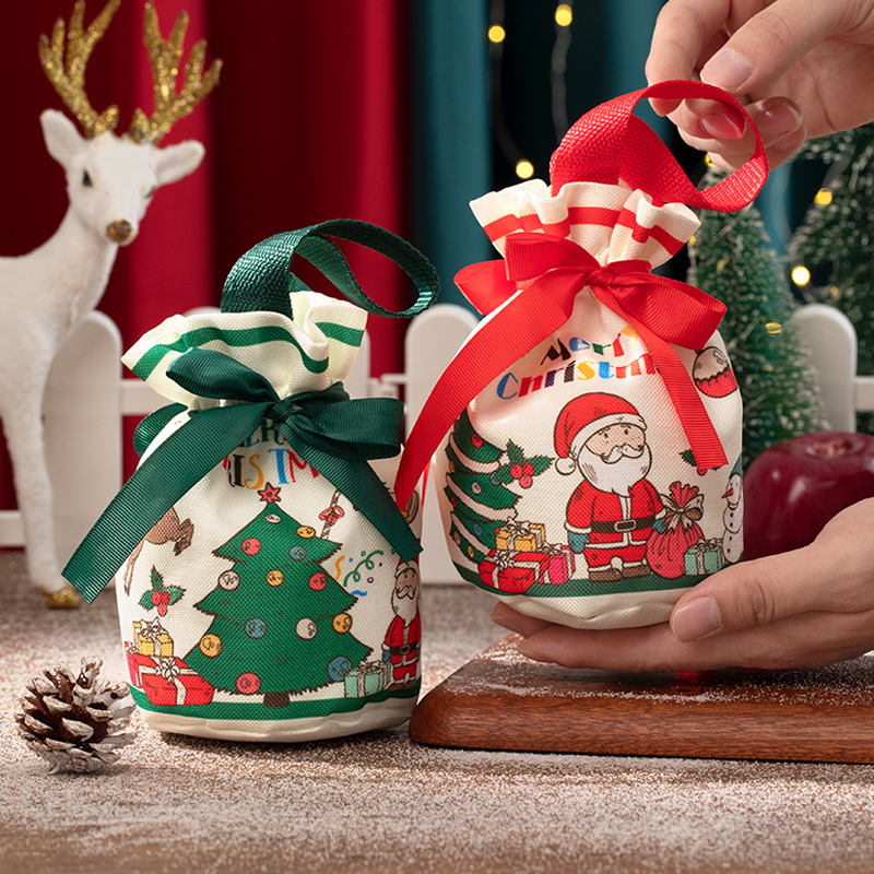圣诞节礼物苹果袋平安果包装袋幼儿园创意小礼品袋平安夜苹果礼盒