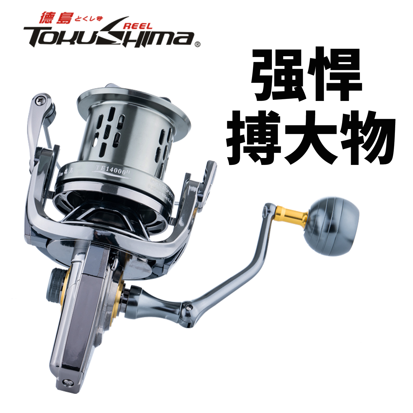 德岛TE二代纺车轮金属斜口线杯大物远投防海水海钓鱼线轮锚鱼轮